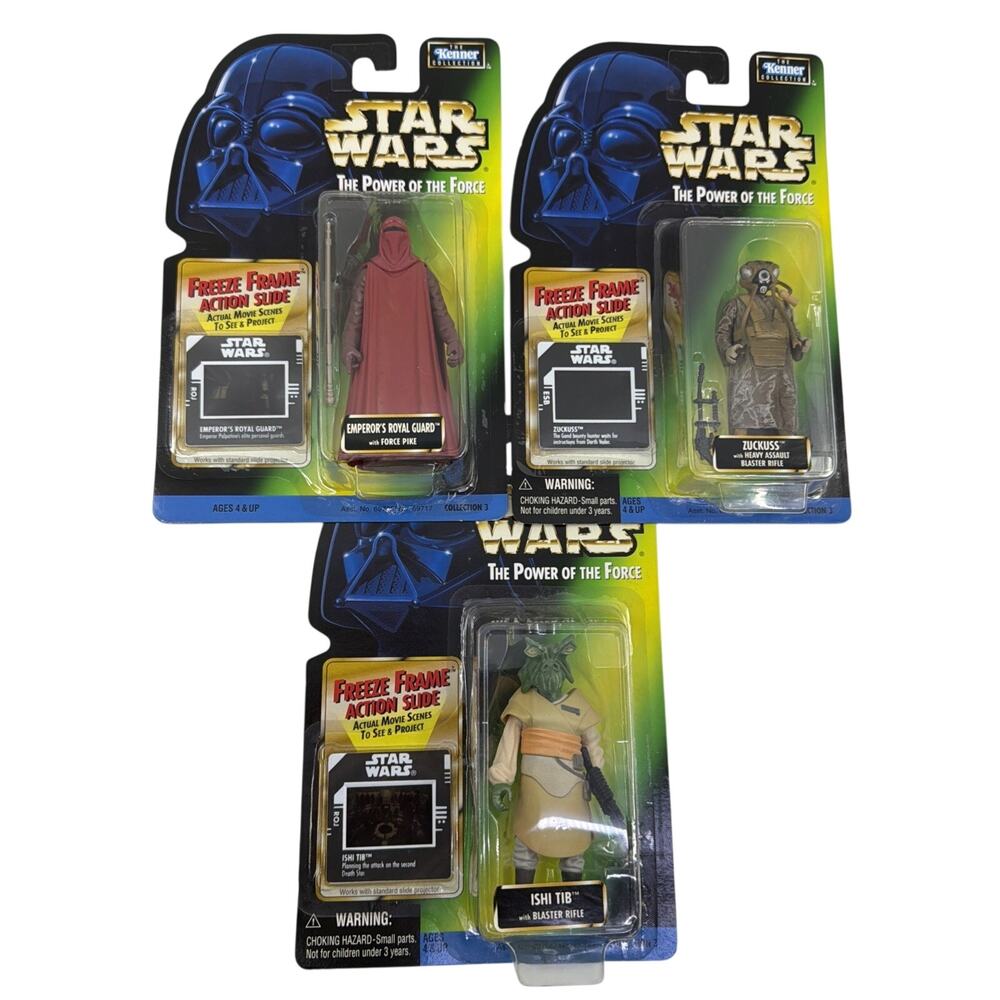 Star Wars Power of the Force Kenner Collection Figure Lot of 3 Vintage Sealed